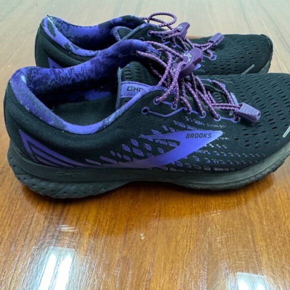 Brooks Men's Ghost 13 shoes Black / Purple Size 8 Medium - Picture 5 of 11